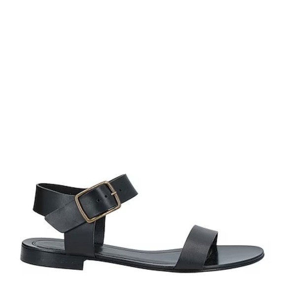 Ba&sh Corto Black Leather‎ Open Toe Sandals Sz 6 - Picture 1 of 11